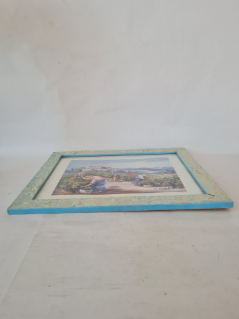 Картина винтажная "Сбор винограда" М.Кристоф, 35 x 28,5 см, Германия, 1960-70гг.