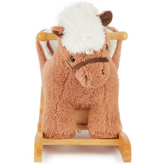 bieco Schaukelpferd Plusch Pferd Schaukeltier 60 cm Baby Wippe Holz Spielzeug ab 9M Schaukeltiere Лошадка-качалка Плюшевая лошадка-качалка 60 см Детская качалка Деревянная игрушка от 9M Животные-качалки
