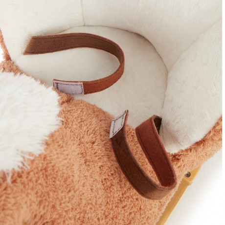 bieco Schaukelpferd Plusch Pferd Schaukeltier 60 cm Baby Wippe Holz Spielzeug ab 9M Schaukeltiere Лошадка-качалка Плюшевая лошадка-качалка 60 см Детская качалка Деревянная игрушка от 9M Животные-качалки