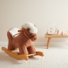 bieco Schaukelpferd Plusch Pferd Schaukeltier 60 cm Baby Wippe Holz Spielzeug ab 9M Schaukeltiere Лошадка-качалка Плюшевая лошадка-качалка 60 см Детская качалка Деревянная игрушка от 9M Животные-качалки
