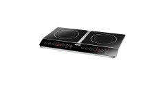 Unold Unold Induktions-Doppelkochplatte Elegance schwarz/silber  schwarz/silber Unold индукционная двойная конфорка Elegance черный/серебристый