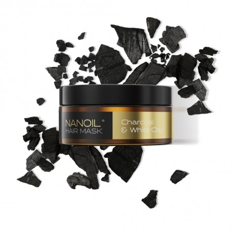 Nanoil Charcoal & White Clay Hair Mask  Маска для волос с углем и белой глиной