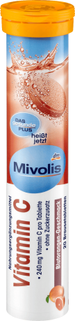 Mivolis Vitamin C Brausetabletten SET 3x20 St, Миволис НАБОР Шипучие таблетки Витамин C 240 мг со вкусом апельсина, 3х20 шт