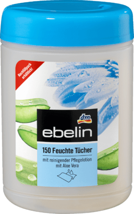 ebelin Feuchte Tucher Box mit Aloe Vera, 150 St