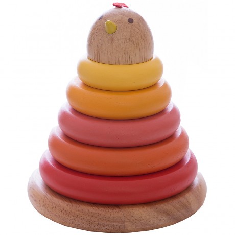 DJECO Cachempil Steckspiel aus Holz Glucke Cachempil игра с деревянной курицей