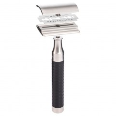Muhle Rocca 3 tlg. Rasierset Silvertip Fibre, Griff Schwarz  Бритвенный набор Rocca из 3 предметов Silvertip Fibre, ручка черная