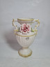 Ваза винтажная FKON с объемной розой, с двумя ручками, керамика, 21 см, Италия, 1960-70гг.