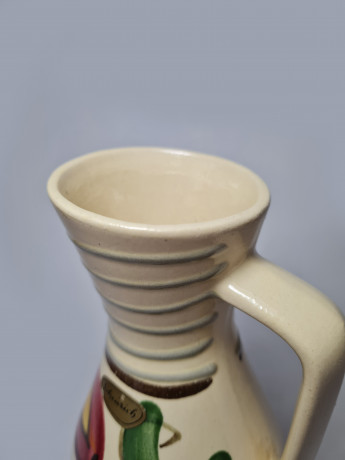 Scheurich Ваза-кувшин с цветочным рисунком ручной работы, 21,5 x 9,5см, Германия, 1960-70гг.