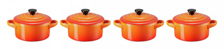 Le Creuset LE CREUSET Mini-Cocotte 4er-Set COCOTTE orange LE CREUSET Mini Cocotte Набор из 4 штук COCOTTE