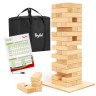 Toyfel Wackelturm Riski 70cm Kiefernholz 54 Blocke mit Unterlegplatte Шатающаяся башня Riski 70см из сосны 54 блока с опорной плитой