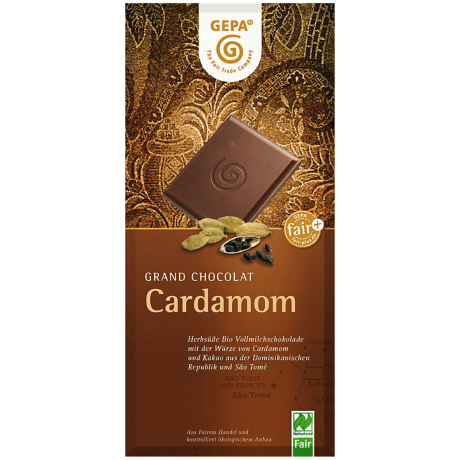 Gepa Bio Органический молочный шоколад с кардамоном 100г
