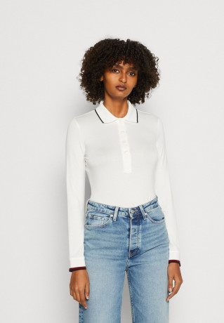 Tommy Hilfiger SLIM SPLIT  Polo shirt ecru SLIM SPLIT рубашка поло экрю