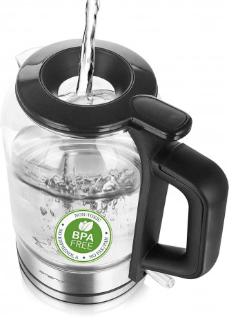 Emerio Emerio Wasserkocher EMERIO WK-122574 Wasserkocher schnurlos, BPA-frei Silber, Schwarz, 1.50 l, 2200 W  Чайник Emerio EMERIO WK-122574 Беспроводной чайник, без BPA серебристый, черный, 1,50 л, 2200 Вт
