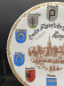 Тарелка сувенирная винтажная Lusa с гербами "Бреттен", фарфор, 30 см, Германия, 1970-80гг.