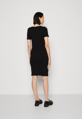 Tommy Hilfiger KNEE DRESS  Jersey dress black ПЛАТЬЕ НА КОЛЕНАХ Платье из джерси черный