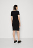 Tommy Hilfiger KNEE DRESS  Jersey dress black ПЛАТЬЕ НА КОЛЕНАХ Платье из джерси черный