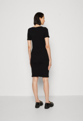 Tommy Hilfiger KNEE DRESS  Jersey dress black ПЛАТЬЕ НА КОЛЕНАХ Платье из джерси черный