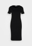 Tommy Hilfiger KNEE DRESS  Jersey dress black ПЛАТЬЕ НА КОЛЕНАХ Платье из джерси черный