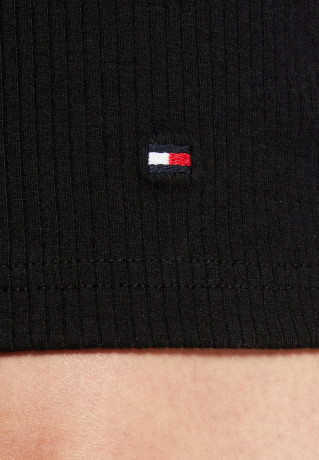 Tommy Hilfiger KNEE DRESS  Jersey dress black ПЛАТЬЕ НА КОЛЕНАХ Платье из джерси черный