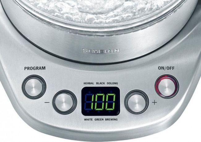 Severin Standventilator Wasserkocher Deluxe Glas Edelstahl  Чайник Severin WK 3480 Deluxe с регулировкой уровня температуры