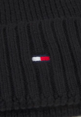 Tommy Hilfiger ESSENTIAL FLAG BEANIE UNISEX Beanie black ESSENTIAL FLAG BEANIE UNISEX Шапочка черный