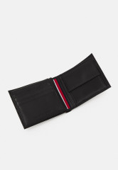 Tommy Hilfiger CENTRAL FLAP AND COIN UNISEX Wallet black ЦЕНТРАЛЬНЫЙ КЛАПАН И МОНЕТ УНИСЕКС Бумажник черный