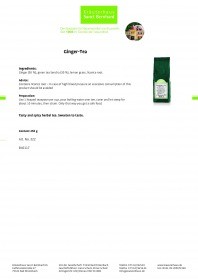 Krauterhaus Sanct Bernhardt Ginger tea, 250 г