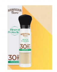 Hawaiian Tropic Mineral Powder Brush LSF 30,  Кисть c минеральной пудрой SPF 30,  со 100% минеральными фильтрами, 4,3г