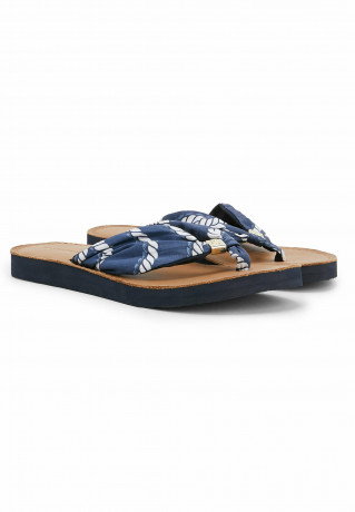Tommy Hilfiger ELEVATED ROPE PRINT T-bar sandals space blue ELEVATED ROPE PRINT Сандалии с Т-образной перемычкой космический синий