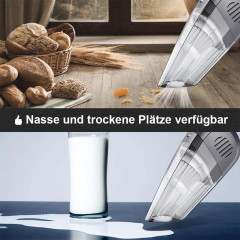TUABUR TUABUR Akku-Handstaubsauger 8000PA Handstaubsauger, kabellos, starke Saugkraft, nass und trocken, Ausgestattet mit 2200-mA-Akku, 4-in-1-Multifunktions-Handstaubsauger, Geeignet fur Tierhaare, Autoinnenraume, Staub, Buro- und Heimreinigung Asche Бес