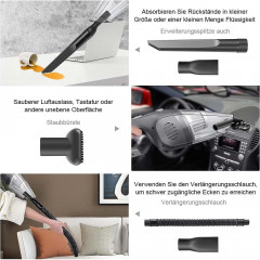 TUABUR TUABUR Akku-Handstaubsauger 8000PA Handstaubsauger, kabellos, starke Saugkraft, nass und trocken, Ausgestattet mit 2200-mA-Akku, 4-in-1-Multifunktions-Handstaubsauger, Geeignet fur Tierhaare, Autoinnenraume, Staub, Buro- und Heimreinigung Asche Бес