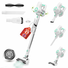 Linsar Akku-Hand-und Stielstaubsauger 3-in-1, Beutellos, HEPA-Filter, LED-Leuchte, 36 Min. Akku, 22,5V Schwarz Беспроводной ручной пылесос Linsar 3-в-1, без мешка, HEPA-фильтр, светодиодная подсветка, аккумулятор на 36 минут, 22,5 В