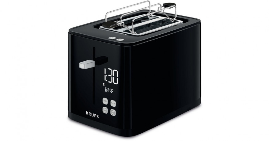 Krups Krups Smart'n Light Toaster KH6418 schwarz, 850 Watt, fur 2 Scheiben Toast  schwarz Тостер Krups Smart'n Light KH6418 черный, 850 Вт, на 2 ломтика тостов