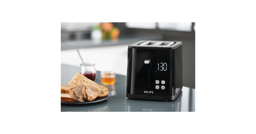 Krups Krups Smart'n Light Toaster KH6418 schwarz, 850 Watt, fur 2 Scheiben Toast  schwarz Тостер Krups Smart'n Light KH6418 черный, 850 Вт, на 2 ломтика тостов