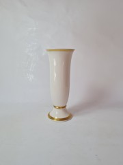 Hutschenreuther Selb.Bavaria Винтажная Ваза в форме тюльпана с позолотой, 21см х 8,5см, Германия, 1960-70гг.