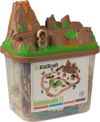 KidKraft Holzeisenbahnset Dinosaurier mit Aufbewahrungsbox Деревянный поезд динозавра с ящиком для хранения