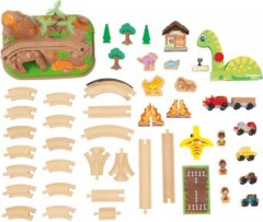 KidKraft Holzeisenbahnset Dinosaurier mit Aufbewahrungsbox Деревянный поезд динозавра с ящиком для хранения