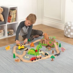 KidKraft Holzeisenbahnset Dinosaurier mit Aufbewahrungsbox Деревянный поезд динозавра с ящиком для хранения