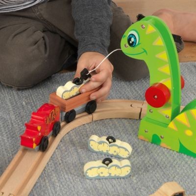 KidKraft Holzeisenbahnset Dinosaurier mit Aufbewahrungsbox Деревянный поезд динозавра с ящиком для хранения