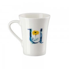 Hutschenreuther Hutschenreuther Flower Alphabet Becher mit Henkel U-Ursinia Hutschenreuther Кружка с цветочным алфавитом и ручкой U-Ursinia