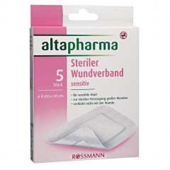 altapharma Steriler Wundverband sensitiv Стерилизованный бинт для чувствительной кожи 5 шт.