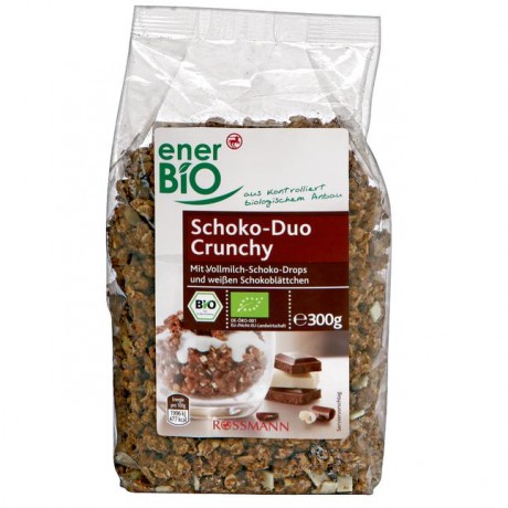 enerBiO Schoko-Duo-Crunchy Knusper Musli 300 г