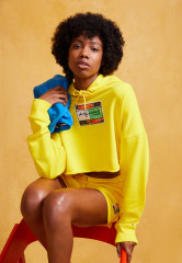 Tommy Hilfiger TOMMY HILFIGER X ANDY WARHOL FLAG CROPPED HOODIE Sweatshirt vivid yellow TOMMY HILFIGER X ANDY WARHOL FLAG CROPPED HOODIE толстовка ярко-желтый