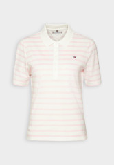 Tommy Hilfiger REG STRIPE  Polo shirt Breton Ecru/Pastel Pink REG STRIPE Рубашка поло Бретонский экрю/Пастельно-розовый