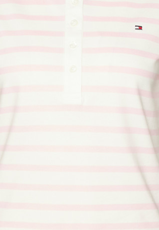 Tommy Hilfiger REG STRIPE  Polo shirt Breton Ecru/Pastel Pink REG STRIPE Рубашка поло Бретонский экрю/Пастельно-розовый