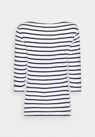 Tommy Hilfiger SLIM BOAT Neck 3/4 Sleeve Long sleeved top breton desert sky/white SLIM BOAT Neck Рукав 3/4 Топ с длинными рукавами бретонская пустыня небо/белый