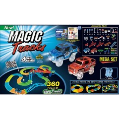 Debuy Magische Bauklotze Schiene Leuchtendes Schienenauto 360pcs Elektroauto Kinderspielzeug Magische Blockspur Волшебные блоки Track Light Up Track Car 360pcs Electric Car Детские игрушки Magic Block Track