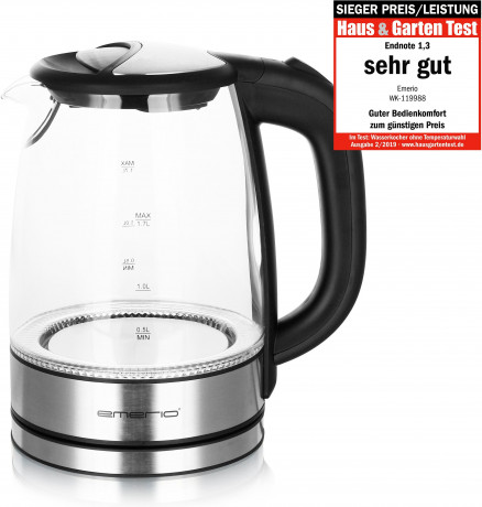 Emerio Emerio Wasserkocher EMERIO Wasserkocher WK-119988,1,7 l, 2200 Watt  Чайник Emerio Чайник EMERIO WK-119988, 1,7 л, 2200 Вт