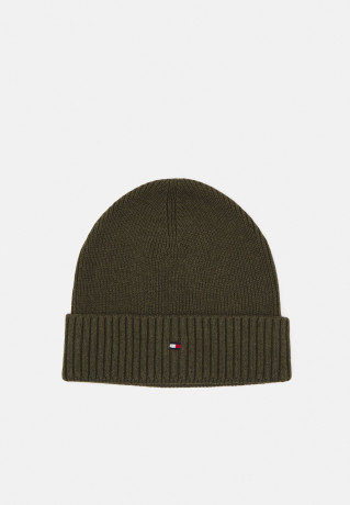 Tommy Hilfiger ESSENTIAL FLAG BEANIE UNISEX Beanie army green melange ESSENTIAL FLAG BEANIE UNISEX Шапочка армейский зеленый меланж