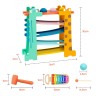 BeebeeRun 3 in 1 Kugelbahn  Xylophon  Klopfbank Giraffe Holzspielzeug 3 в 1 Marble Run Xylophone Knocker Giraffe Деревянная игрушка